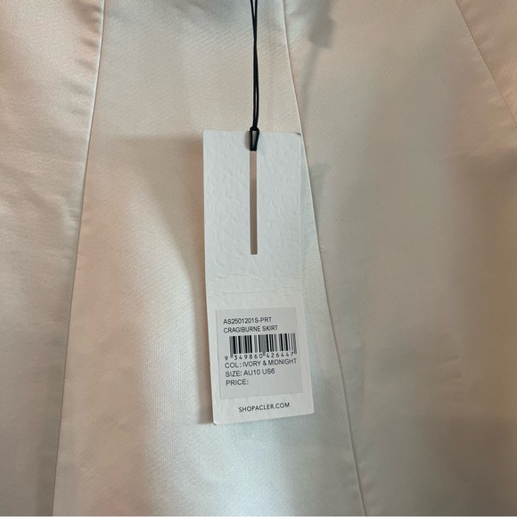 Acler Cragiburne Skirt and top set in Ivory & Midnight ombre Size US 6 NEW! - Picture 6 of 9